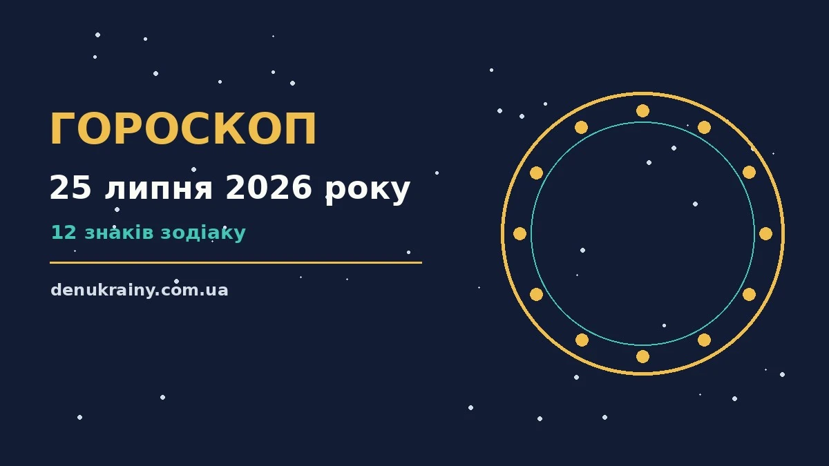Гороскоп на 25 липня 2026 року: можливості цього дня для нових справ і розмов
