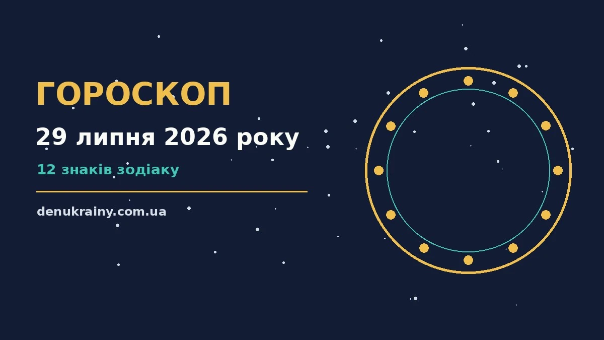 Гороскоп на 29 липня 2026 року: можливості цього дня для нових справ і розмов