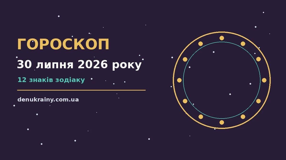 Гороскоп на 30 липня 2026 року: можливості цього дня для нових справ і розмов