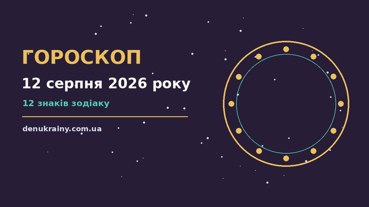 Гороскоп на 12 серпня 2026 року: можливості цього дня для нових справ і розмов