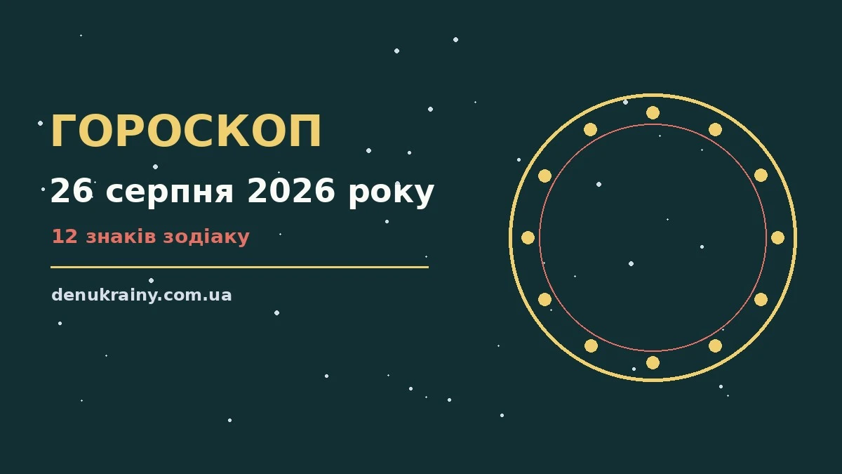 Гороскоп на 26 серпня 2026 року: можливості цього дня для нових справ і розмов