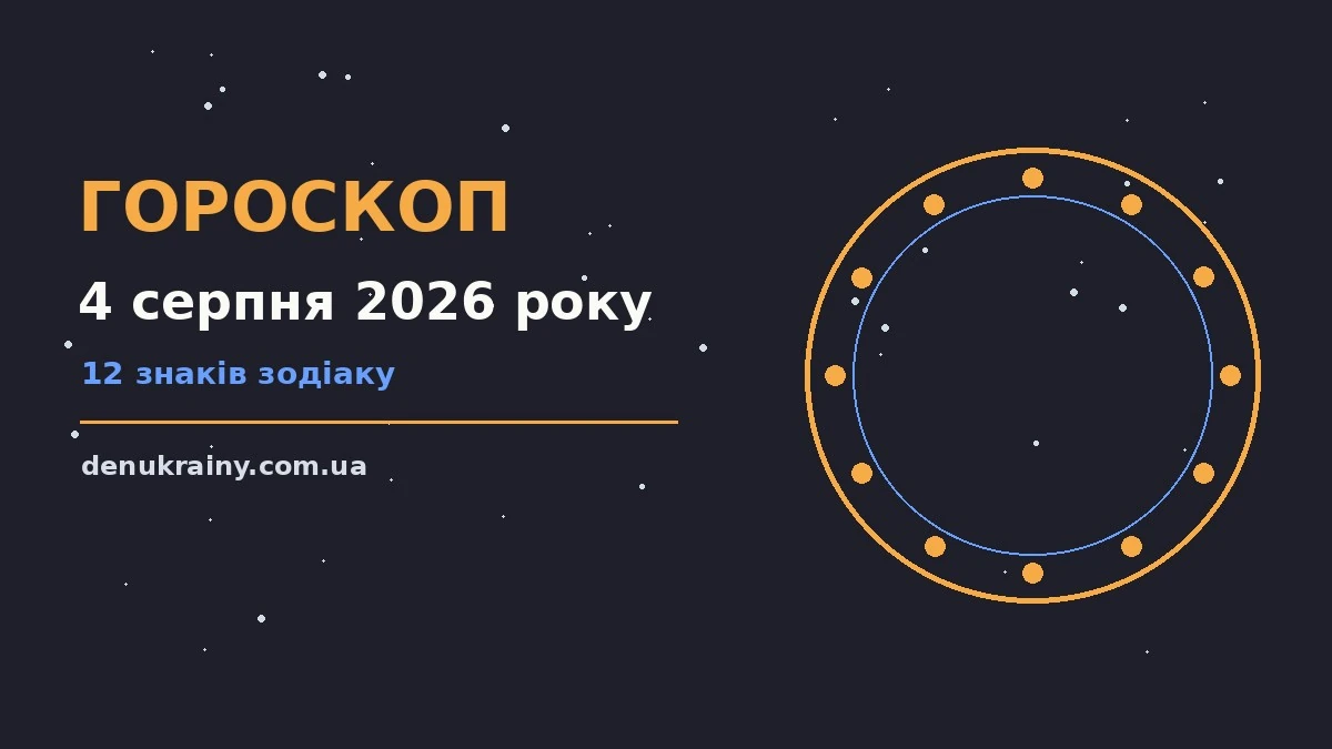 Гороскоп на 4 серпня 2026 року: можливості цього дня для нових справ і розмов