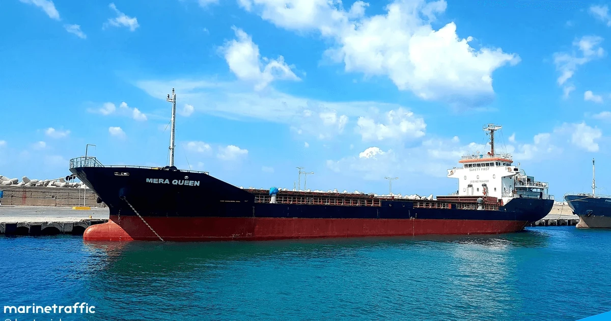 Суховантаж MERA QUEEN після атаки в Чорному морі, фото з MarineTraffic