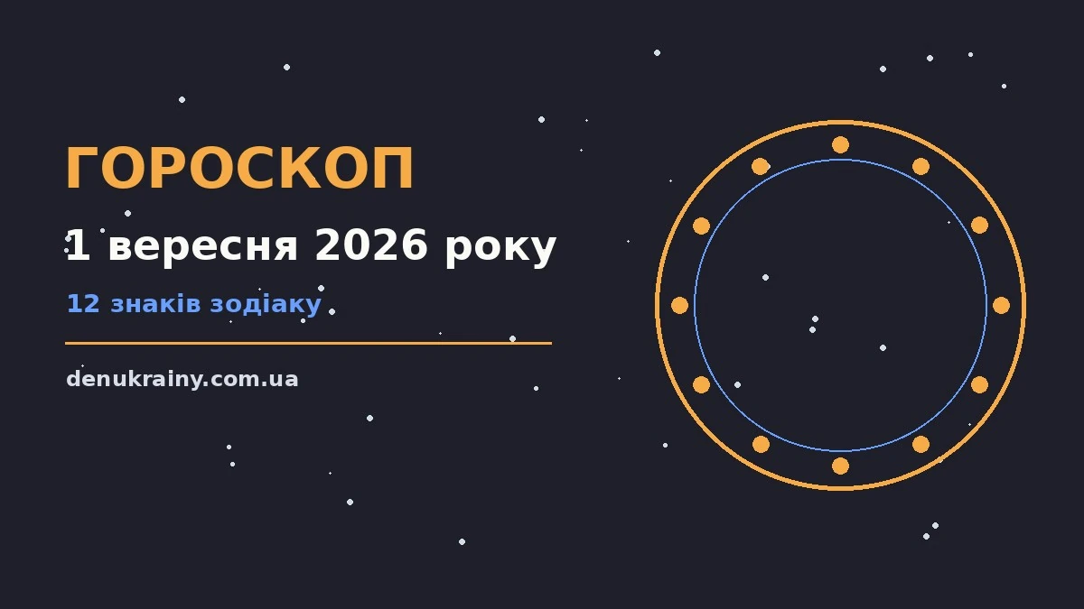 Гороскоп на 1 вересня 2026 року: можливості цього дня для нових справ і розмов