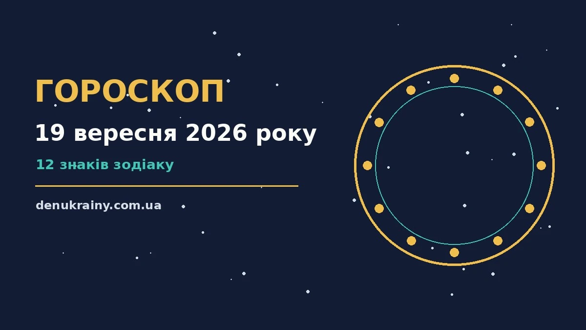 Гороскоп на 19 вересня 2026 року: можливості цього дня для нових справ і розмов