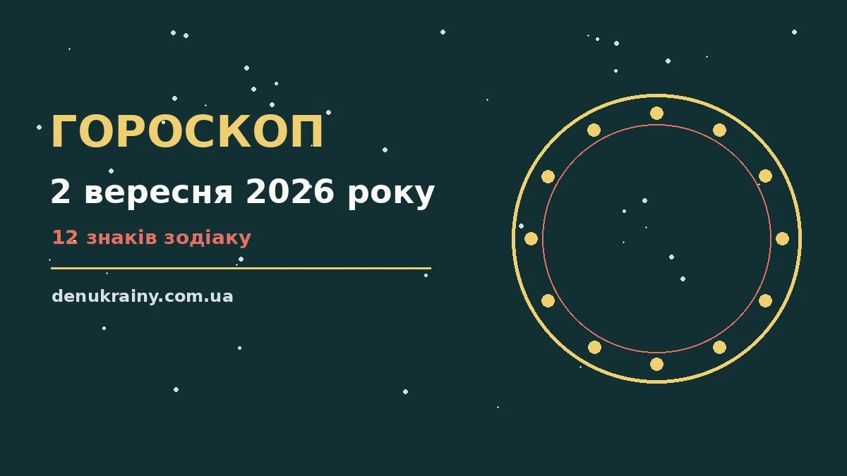 Гороскоп на 2 вересня 2026 року: можливості цього дня для нових справ і розмов