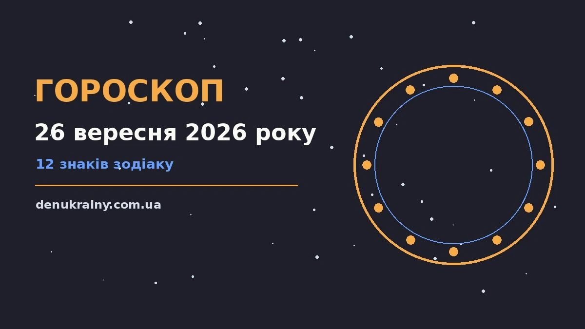 Гороскоп на 26 вересня 2026 року: можливості цього дня для нових справ і розмов