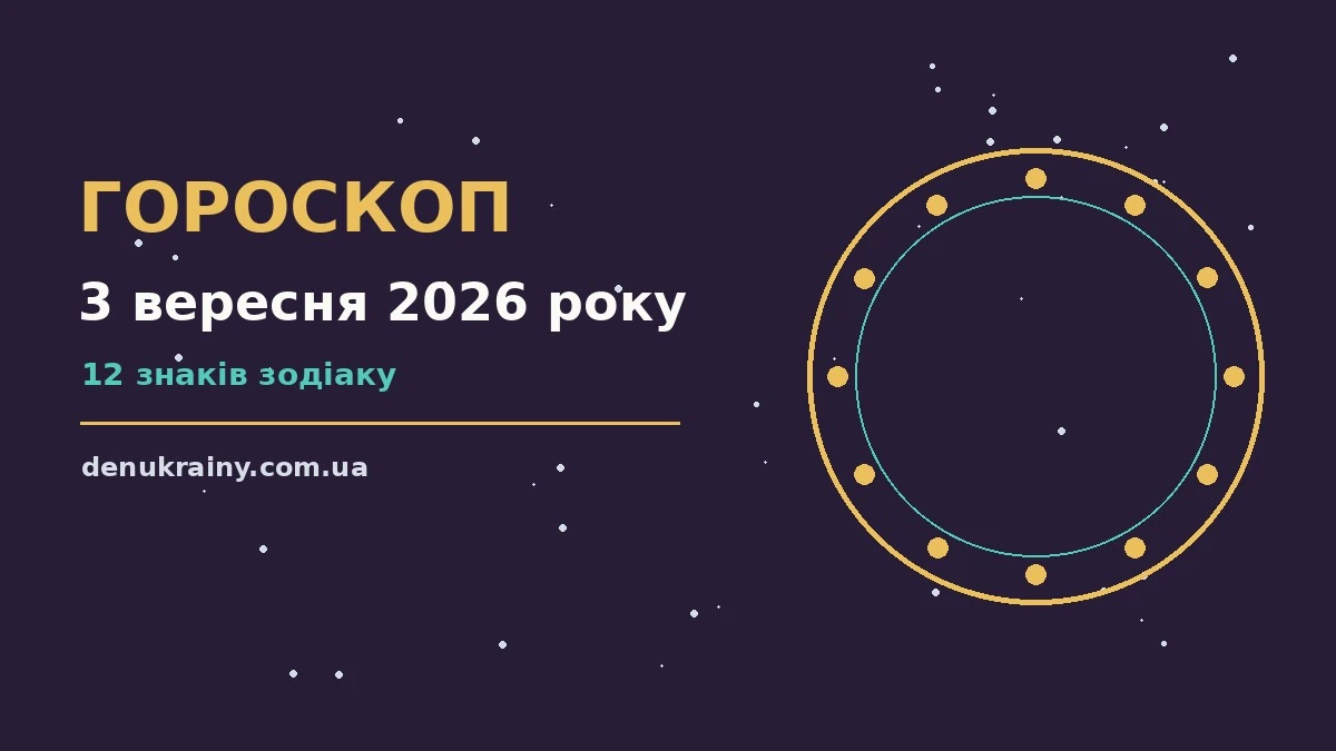 Гороскоп на 3 вересня 2026 року: можливості цього дня для нових справ і розмов