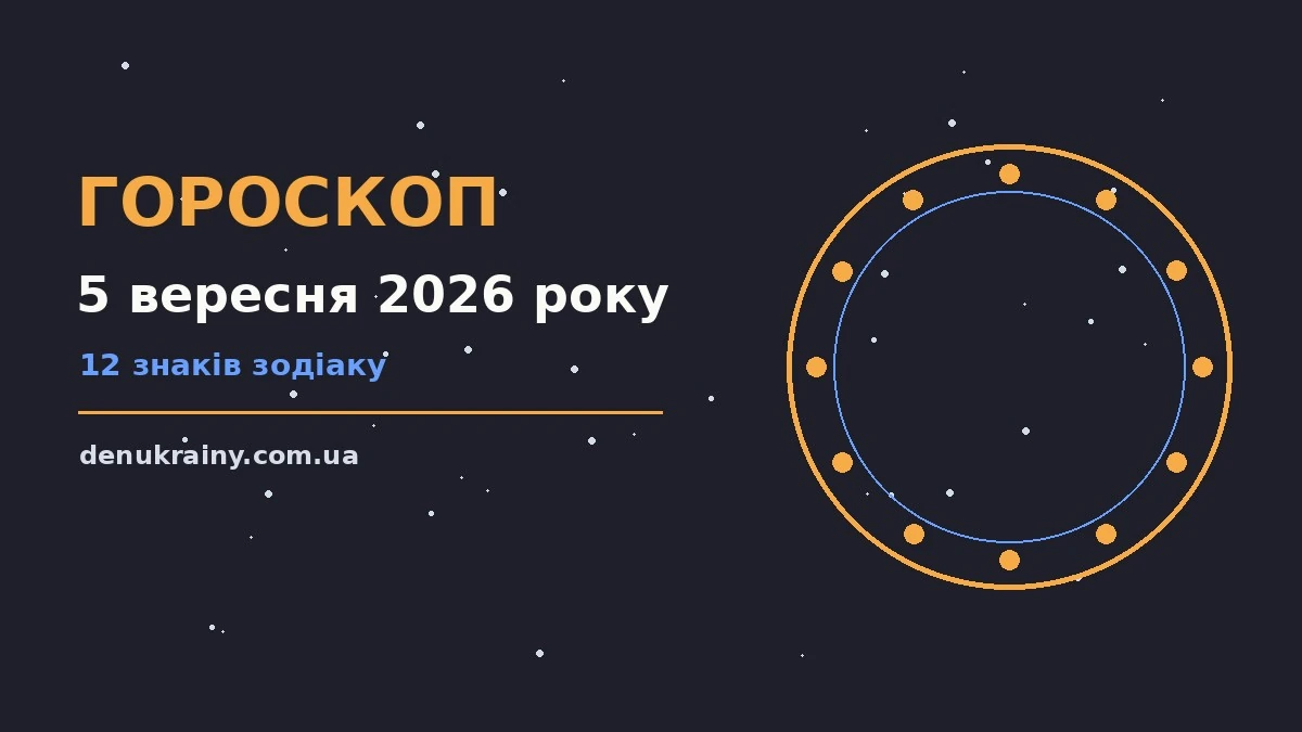Гороскоп на 5 вересня 2026 року: можливості цього дня для нових справ і розмов