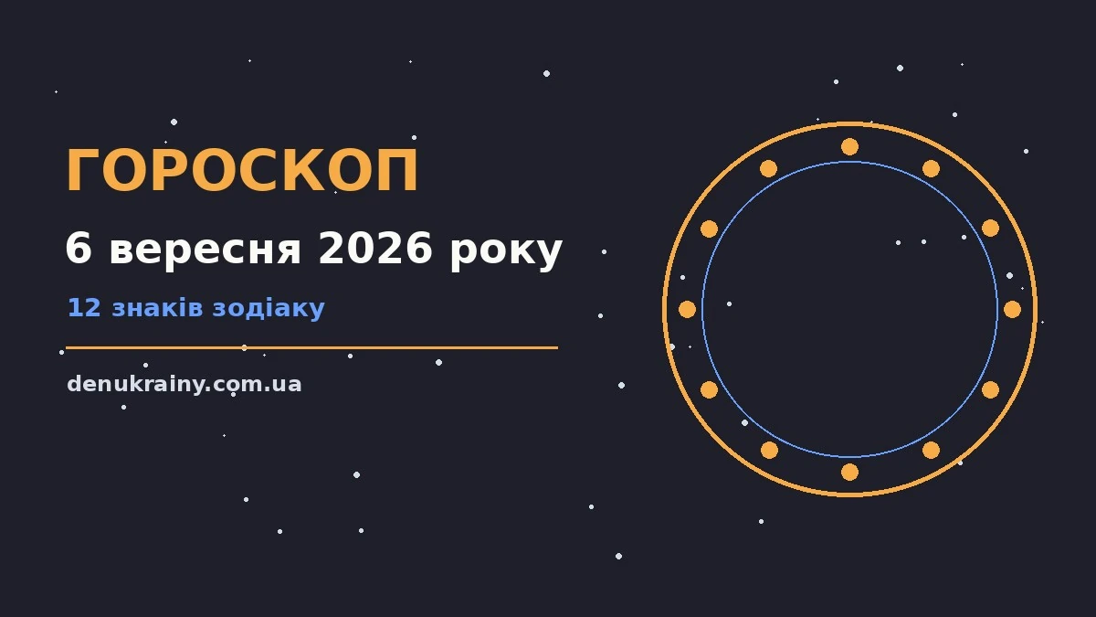 Гороскоп на 6 вересня 2026 року: можливості цього дня для нових справ і розмов