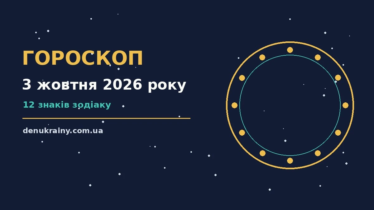 Гороскоп на 3 жовтня 2026 року: можливості цього дня для нових справ і розмов
